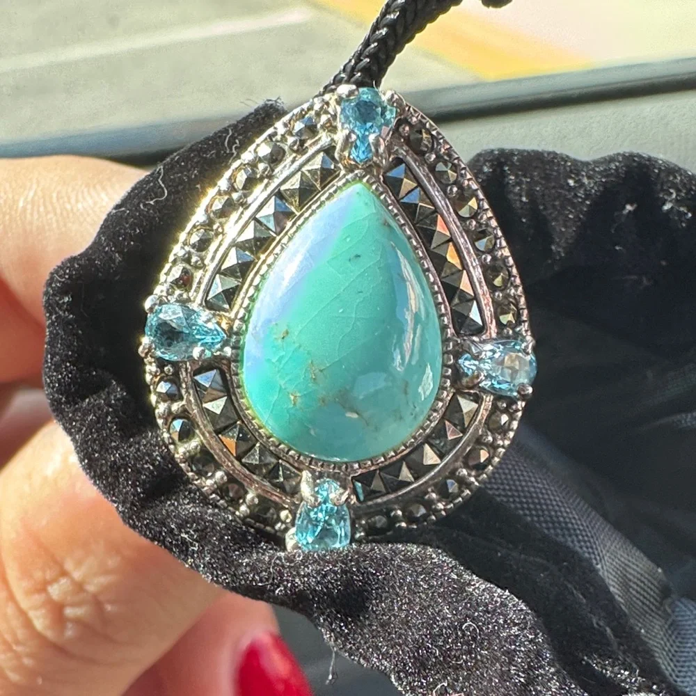 Turquoise 925 and Silver Statement Ring